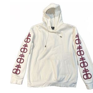 Drop Dead Men’s White Graphic Hoodie - Size‎ M